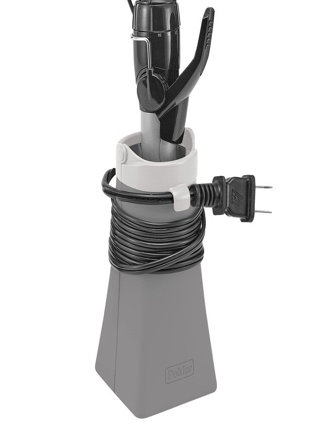 Polder 2-in-1 Hot Sleeve Hair Care Tool Holder, Silicone, Gray, 10.75" x 2.75" x 2" - Image 2